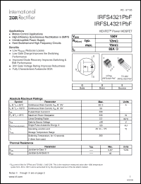 Click here to download IRFSL4321PBF Datasheet