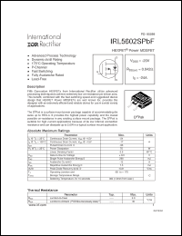 Click here to download IRL5602SPBF Datasheet
