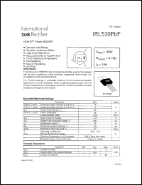 Click here to download IRL530PBF Datasheet