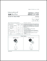 Click here to download MBRB2535CTPBF Datasheet