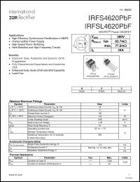 Click here to download IRFSL4620PbF Datasheet