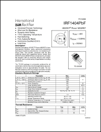 Click here to download IRF1404PBF Datasheet