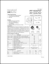 Click here to download IRF1503SPBF Datasheet