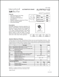 Click here to download AUIRFR3710ZTRR Datasheet