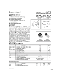 Click here to download IRF540NLPBF Datasheet