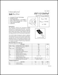 Click here to download IRFI1010NPBF Datasheet