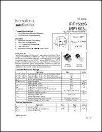 Click here to download IRF1503S Datasheet