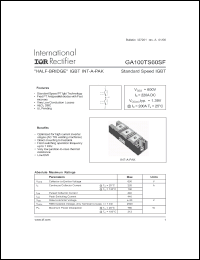 Click here to download GA100TS60SF Datasheet
