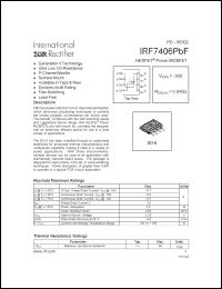 Click here to download IRF7406PBF Datasheet