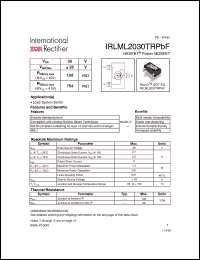 Click here to download IRLML2030TRPBF Datasheet