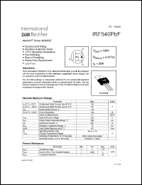Click here to download IRF540PBF Datasheet