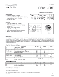 Click here to download IRF8513TRPbF Datasheet