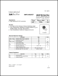 Click here to download IRFB260 Datasheet