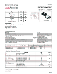 Click here to download IRFH5406TR2PBF Datasheet