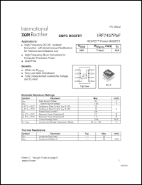 Click here to download IRF7457PBF Datasheet