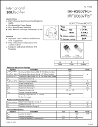 Click here to download IRFU3607PBF Datasheet