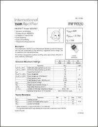 Click here to download IRFR020 Datasheet