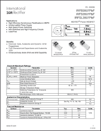 Click here to download IRFSL3507PBF Datasheet