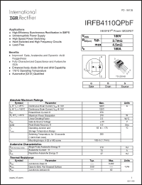 Click here to download IRFB4110QPBF Datasheet