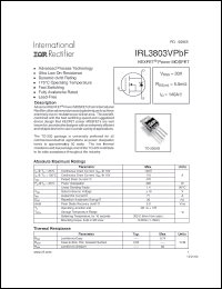 Click here to download IRL3803VPBF Datasheet