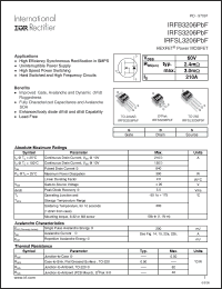 Click here to download IRFSL3206PBF Datasheet