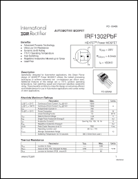 Click here to download IRF1302PBF Datasheet