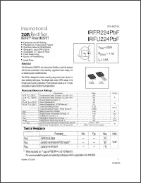 Click here to download IRFR224PBF Datasheet