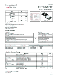 Click here to download IRFH5106TR2PBF Datasheet