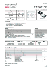 Click here to download IRFH5301TR2PBF Datasheet