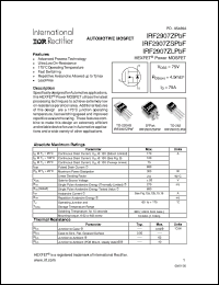 Click here to download IRF2907ZLPBF Datasheet
