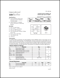 Click here to download IRF8707PBF Datasheet