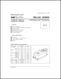 Click here to download IRKH430-18 Datasheet