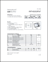 Click here to download IRFH5053PBF Datasheet