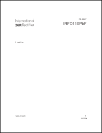 Click here to download IRFD110PBF Datasheet