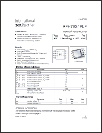 Click here to download IRFH7934TRPBF Datasheet