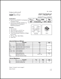 Click here to download IRF7835PBF Datasheet