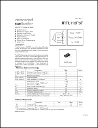 Click here to download IRFL110PBF Datasheet