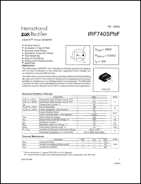 Click here to download IRF740SPBF Datasheet