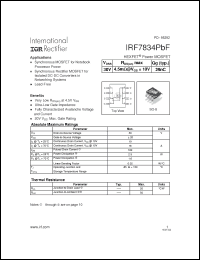Click here to download IRF7834PBF Datasheet