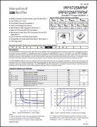 Click here to download IRF6725MPBF Datasheet
