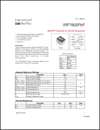 Click here to download IRF7805PBF Datasheet