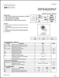 Click here to download IRFB4620PBF Datasheet