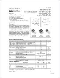 Click here to download IRF2807ZPBF Datasheet