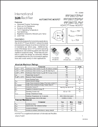 Click here to download IRF2807ZSPBF Datasheet