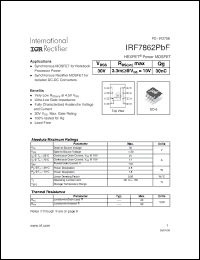 Click here to download IRF7862PbF Datasheet