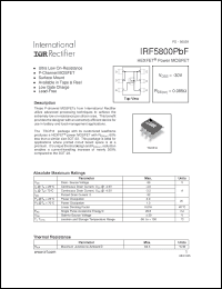 Click here to download IRF5800PBF Datasheet