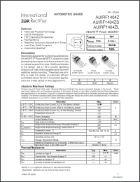 Click here to download AUIRF1404ZL Datasheet