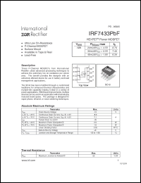 Click here to download IRF7433PBF Datasheet