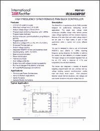Click here to download IR3640MPBF Datasheet