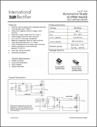 Click here to download AUIRS2184S Datasheet